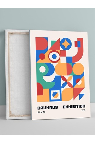 Bauhaus Sergisi, Bauhaus Sergisi, Soyut Sanat. Sanatsal Kanvas Tablo - Tuval Tablo Çok Renkli