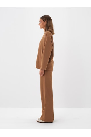 Xint Camel Pamuk Dokulu Oversize Sweat Pantolon 470456