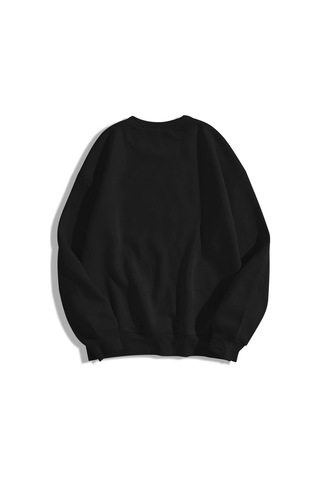 Tarzsokak Unisex Phantom Of The Opera Bisiklet Yaka Sweatshirt Siyah
