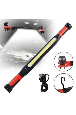 Gold Silver Gs-2080 40w 4000 Lümen Mıknatıslı Şarjlı Led Çalışma Kamp Outdoor Acil Durum Ve Tamir Lambası Siyah