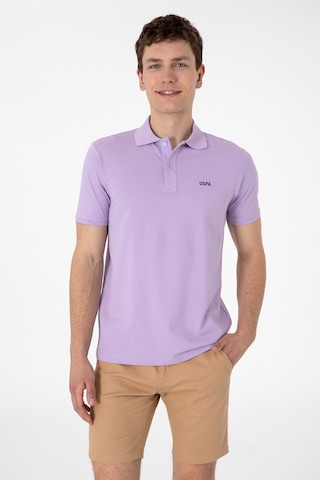 U.S. Polo Assn. Erkek Regular Fit Polo Yaka Lila Basic Tişört 50306007-VR034