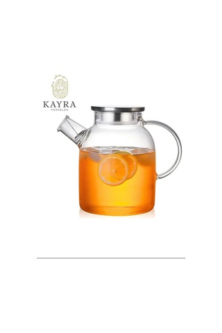 Jenerik Çelik Kapaklı Borosilikat Cam Demlik 1500ml Royaleks-cm-2003 Çok Renkli