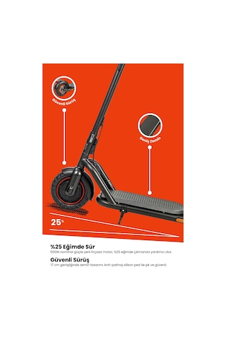 Electroll N65 Elektrikli Scooter Yenilikçi Teknoloji, Güvenli S Siyah