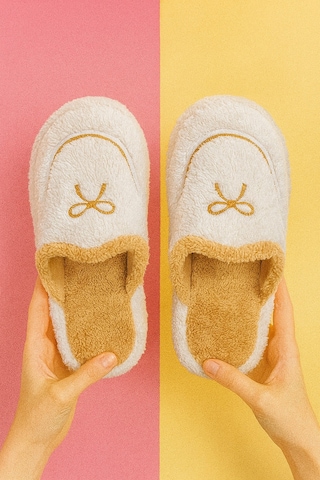 Amore Kapalı Kadın Ev Terliği Günlük Rahat Kışlık Terlik Gri