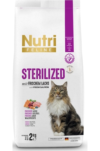Nutri Feline Somonlu Kısırlaştırılmış Yetişkin Kedi Maması 2 KG