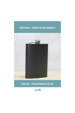 Siyah Paslanmaz Çelik Su Geçirmez 9 Oz Matara Çok Renkli