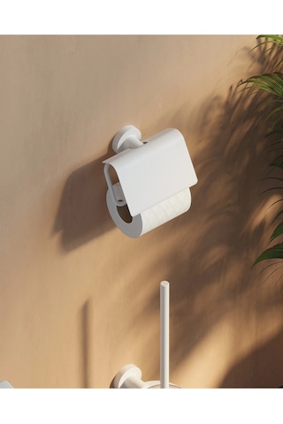 Tecno White Tuvalet Kağıtlık - Mat Beyaz Mat Beyaz