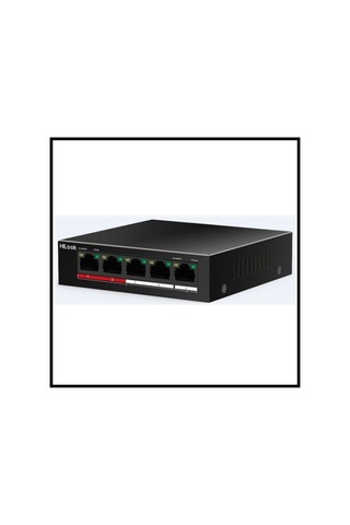 Hılook Ns-0105p-35 B , 4 Port, Megabit, Poe 35w, 1 Port Megabit Uplink, Long Range 250metre, Yönetil