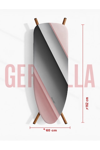 Hediyeli Elvis Battal Boy Xxl Beden 60x162 Cm Ütü Masası Kılıfı Pembe-gri