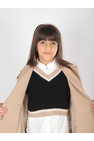 Xo Kids Kız Çocuk Elbise 9-14 Yaş 8802 Bej