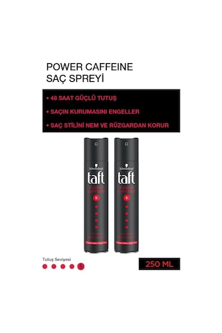 Taft Power Kafein Sprey 250 ml X2