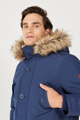 Wrangler Regular Fit Normal Kesim Dik Yaka Lacivert Parka Ceket Lacivert