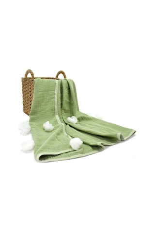 Ezh Pamuklu 4 Kat Müslin Bebek Battaniyesi 120 X 110 Cm Yeşil