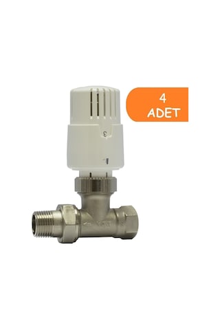 4 Adet Eca Trv4 Termostatik Düz Radyatör Valfi Petek Vanası 602120756