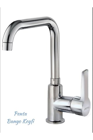 Penta Agena Serisi Lavabo + Eviye + Banyo Bataryası - L Boru Krom