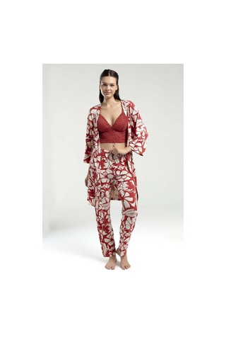 Arnetta Kadın Kırmızı 3lü Pijama Takımı Ar3265-s-v1 Kırmızı
