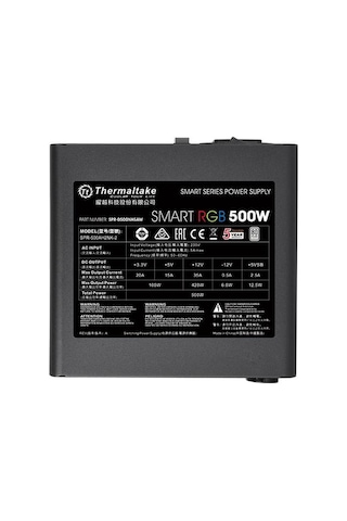 Thermaltake 500w 80+ Smart Rgb Ps-spr-0500nhsawe-1 Power Supply
