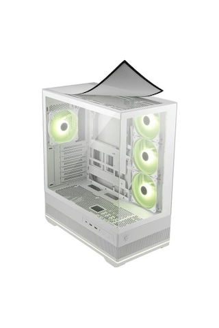 Msı Mag Pano 110r Pz Whıte Temperli Cam 3x120mm 1x120mm Argb Fan Atx Beyaz Panoramik Gaming