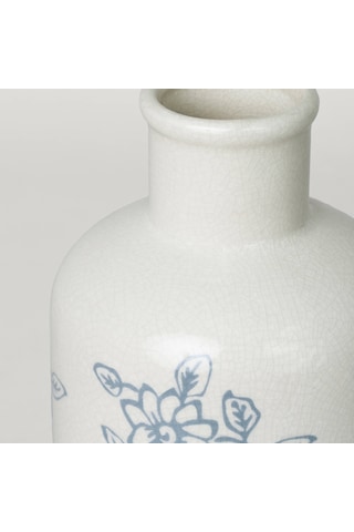 Linens Floral Vazo 20x21 Cm Ekru Beyaz Çok Renkli