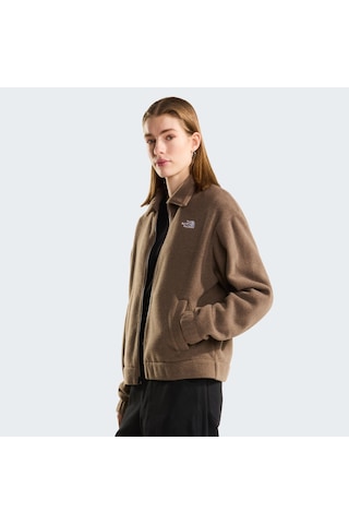The North Face W Fleece Collared Jacket Kadın Polar-34093 Kahverengi
