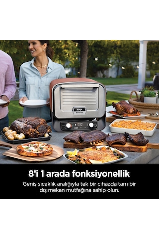 Ninja Woodfire 13 L Elektrikli Outdoor Fırın, Artisan Pizza Maker Ve BBQ Smoker