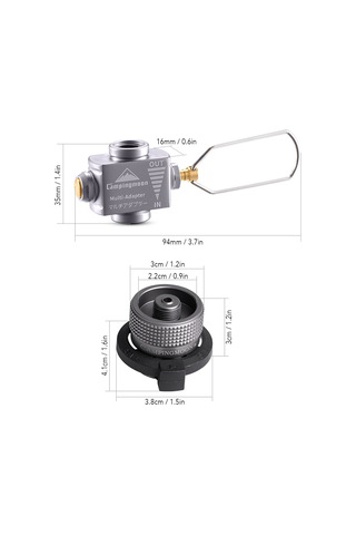 Jeehugo Alüminyum Z15 Gaz Tankı Şişirme Valfi + Z11 Kartuş Gazı Dönüştürücü Adaptör Seti Çok Renkli