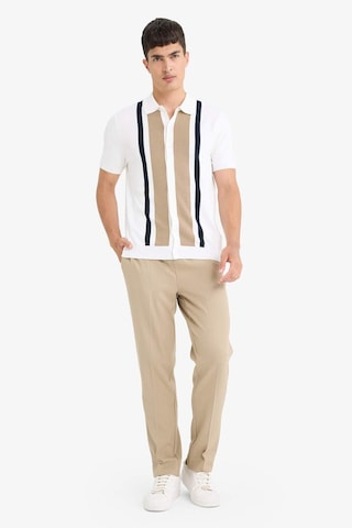 Defacto Standart Fit Polo Yaka Triko Kısa Kollu Tişört E3450ax25smer100 Ekru
