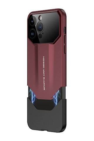 Zore Apple Uyumlu iPhone 14 Pro Max Kılıf Çift Parçalı Ays Pro İkili Kapak-kırmızı-siyah Kırmızı-siyah