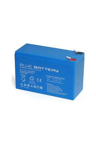 Blue Battery 12 Volt 9 Amper Bakımsız Kuru Akü Ups Aküsü