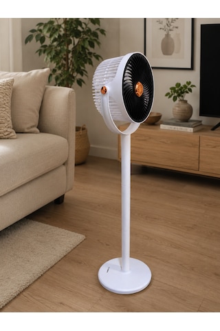 Vantilatör 3 Kademeli Ayaklı Fan 10 Watt Sessiz Çalışma Şarjlı Bataryalı 4000 Mah Type C Port
