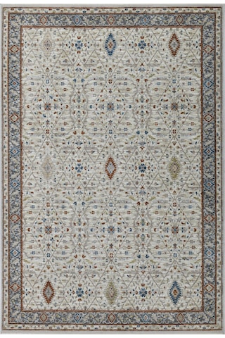 Motto Vintage Modern Dokuma Halı Oturma Odası Salon Halısı Y969a Wv15 Krem