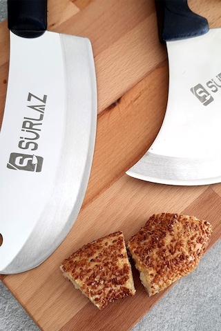 Sürlaz Ekmek Bıçağı Börek Bıçağı Pide Kesici Zırh Bıçak Seti 2'li Genel