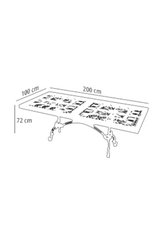 Aden Dikdörtgen 8 Kişilik Masa Takımı Döküm Alüminyum Rehome Sarı