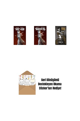The Girl With The Gun + Tabancalı Kız Ciltli + Fink Ciltli + Okuma Sticker'ları