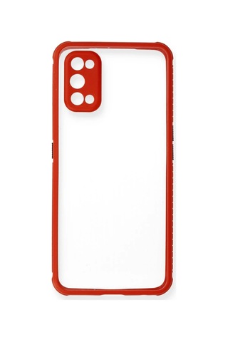 Ventra Realme 7 Pro Kılıf Miami Şeffaf Silikon - Kırmızı Ventra