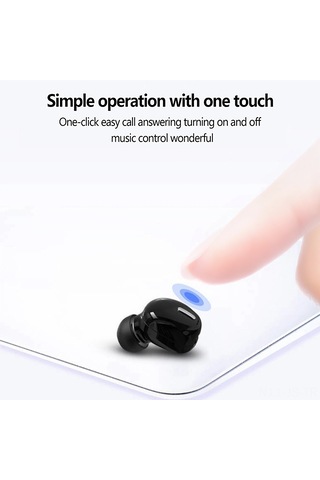 Jeemson X9 Bluetooth 5.0 Kulak İçi Kulaklık - Mini, Gizli, 5 Saat Çalma Süresi, Tek Tuş Kontrol, Mikrofonlu İş Ve Araç Kulaklığı Beyaz