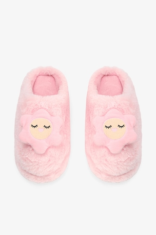 Penti Açık Pembe Happy Flower 3D Çiçek Nakışlı Ev Terliği