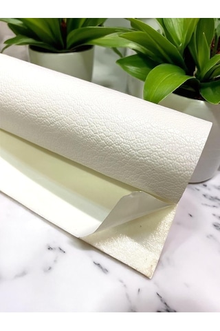 Varan Tekstil Yapışkanlı Beyaz Suni Deri 100 140 Cm