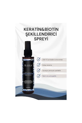 Maru Keratin Biotin Kolay Tarama Saç Şekillendirici Sprey 150 ML