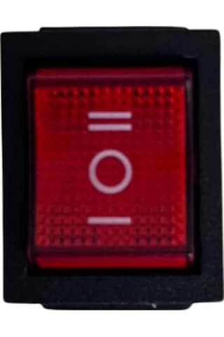 Kare On-off-on Işıklı Büyük Anahtar 6 Pinli Switch 10 Adet