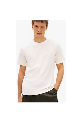 Tommy Hilfiger Scrıpt Lıght Interlock Tee Erkek Sarı T-shirt - Mw0mw42391 Ekru