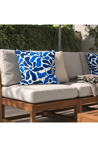 Ikea Gullbergsö Mavi-çiçek Desenli 50x50 Cm Kırlent Kılıfı