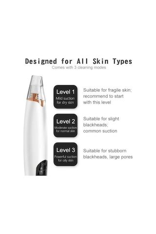 Siyah Nokta Temizleme Makinesi Elektrikli Akne Çıkarıcı Vakumlu Derin Gözenek Temizleyici Peeling Cihazı