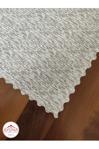 Masa Örtüsü 150x170 Cm Keten Desenli Beyaz Masa Örtüsü 150x170 Cm Keten Desenli Beyaz