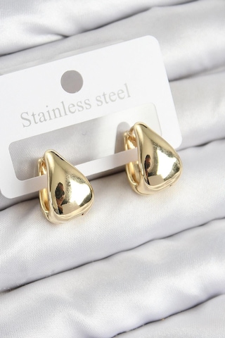 Pirinç Halka Model Gold Renk Kadın Küpe Çok Renkli Pirinç Halka Model Gold Renk Kadın Küpe Çok Renkli