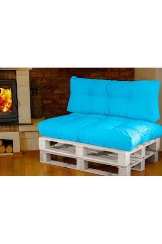 Dekosoy Dış Ve Iç Mekan Palet Minderi Takımı - Turkuaz 2 Li