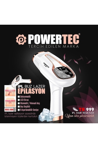 Powertec Tr-999 Ipl Lazer Epilasyon 999.999 Atım Otomatik/manuel 9 Modlu