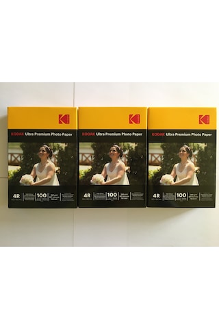 Kodak 260 Gram 10X15Cm 3'lü Paket Parlak Inkjet Fotoğraf Kağıdı