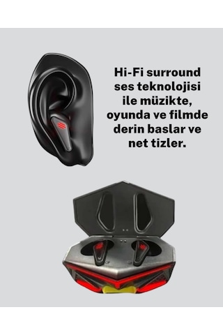 Kablosuz Bluetooth 5.0 Metal Kasa Gaming Kulaklık