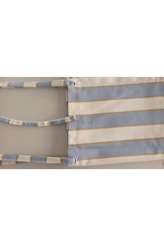 Ceylan Home Balkon Perdesi Kuş Gözü Ölçü Seçenekli Gri Krem Çizgili 50 x 22